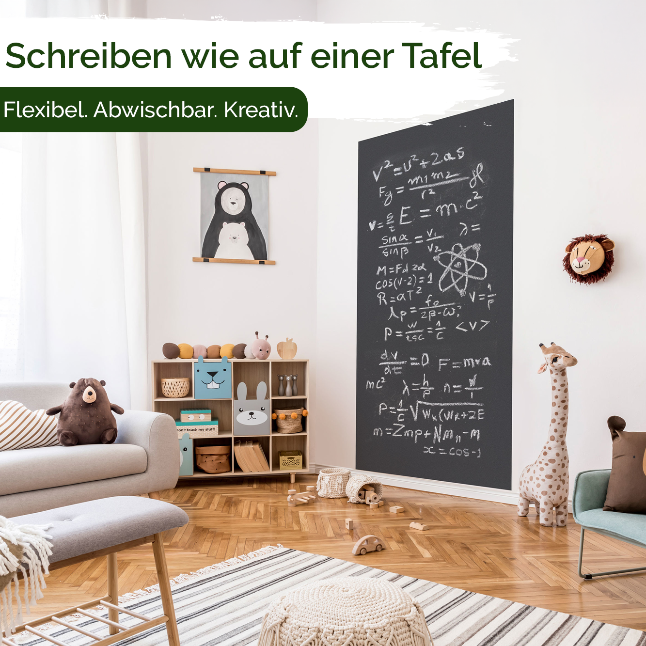 Tafelfolie - inkl. 5 Kreidefarben