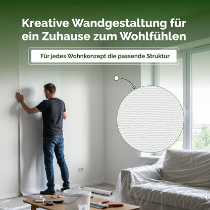 Veluxis® Vliestapete Feine Gewebestruktur - 10,05 m x 0,53 m