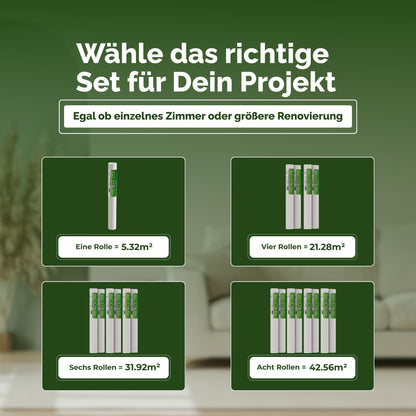 Veluxis® Vliestapete Strukturputz - 10,05 m x 0,53 m