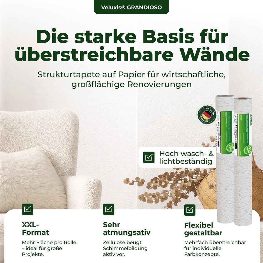 GRANDIOSO Strukturtapete Putzstruktur