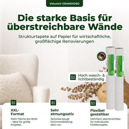 GRANDIOSO Strukturtapete Putzstruktur