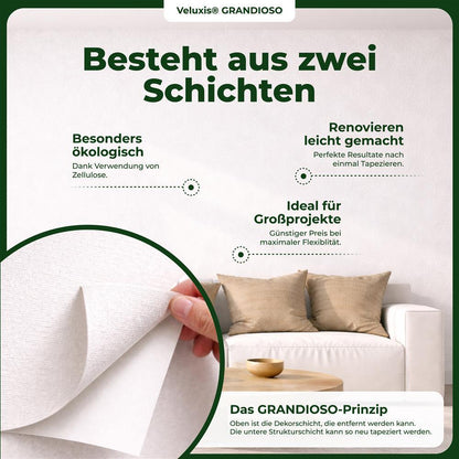 GRANDIOSO Strukturtapete Putzstruktur