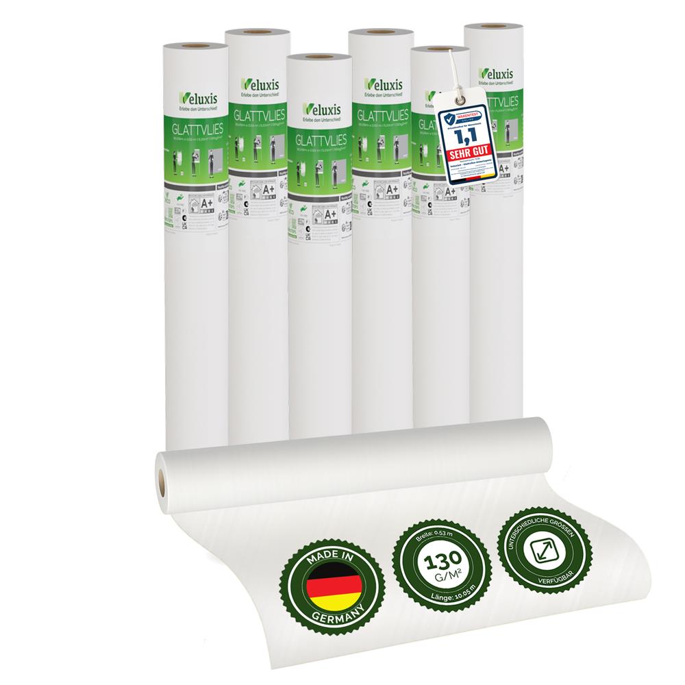 Glattvlies als Untertapete