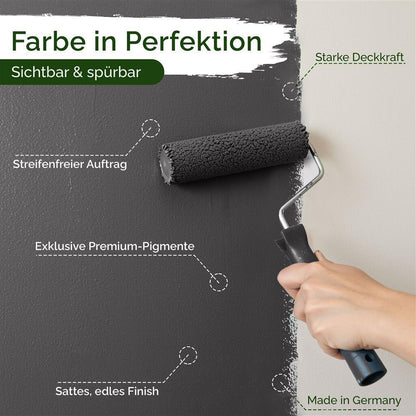 Wandfarbe Premium Schwarz (Deep Black)