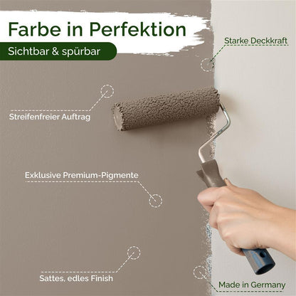 Wandfarbe Premium Braun (Pebble Grey)