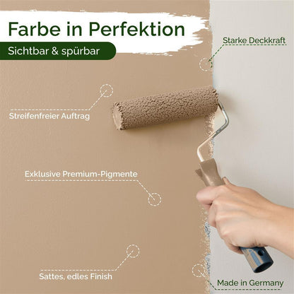 Wandfarbe Premium Braun (Amber Stone)