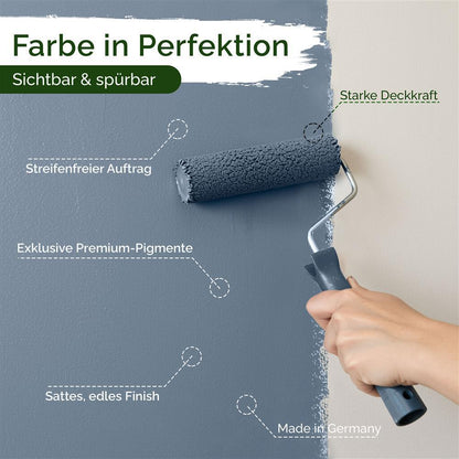 Wandfarbe Premium Blau (Slate Blue)