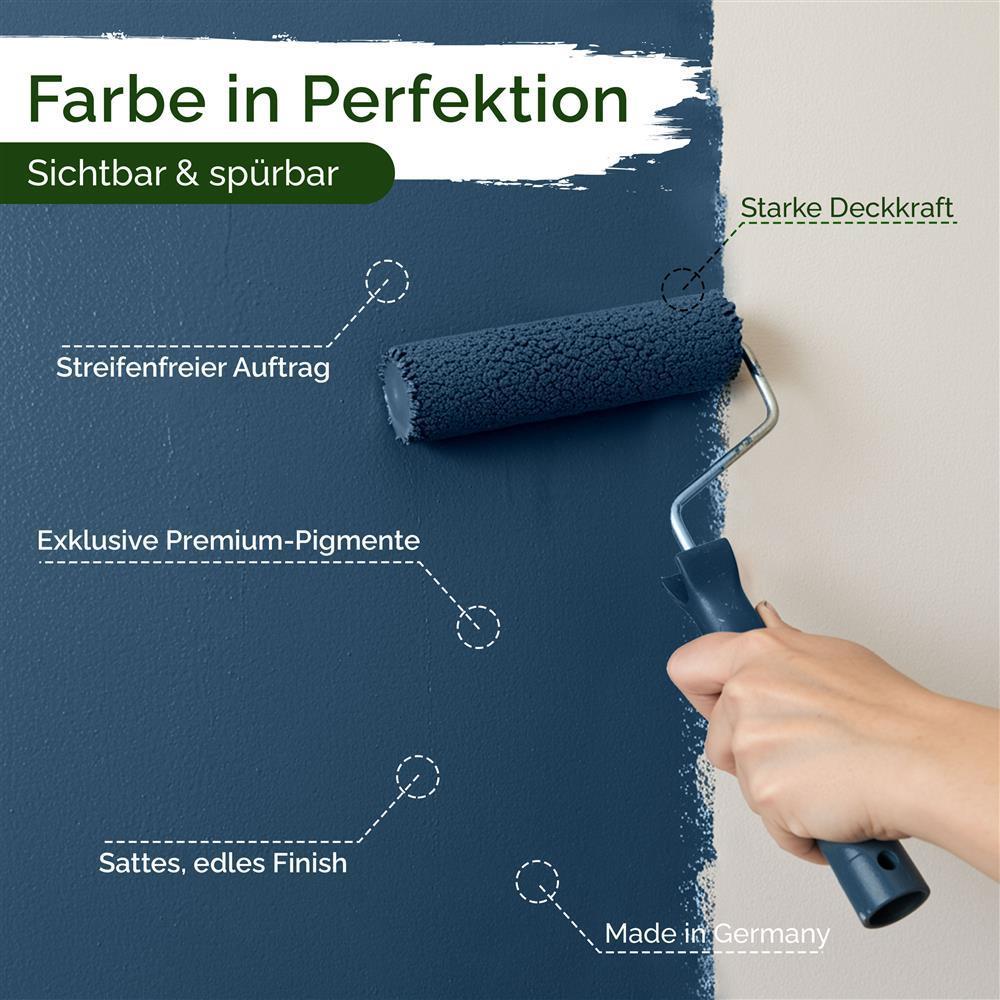 Wandfarbe Premium Blau (Dusky Sea)