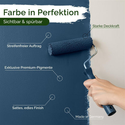 Wandfarbe Premium Blau (Dusky Sea)