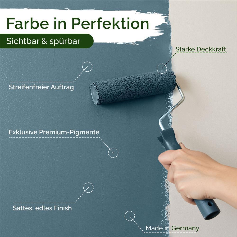 Wandfarbe Premium Blau (Stonewash Blue)