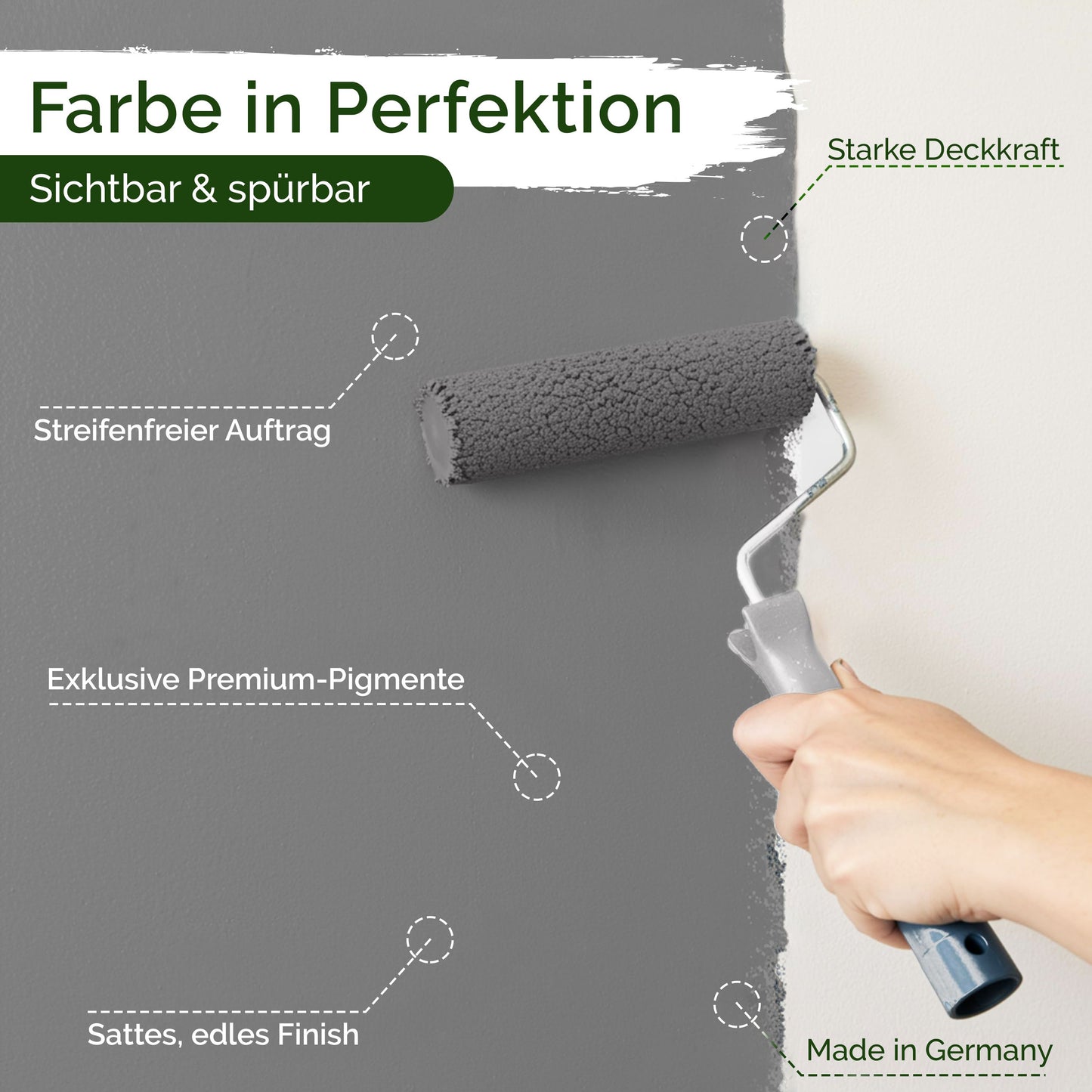 Wandfarbe Premium Grau (Urban Grey)