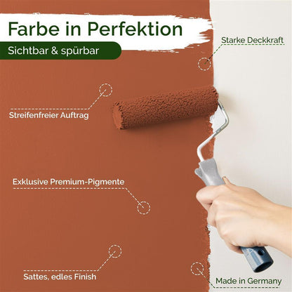 Wandfarbe Premium Rot (Burnt Clay)