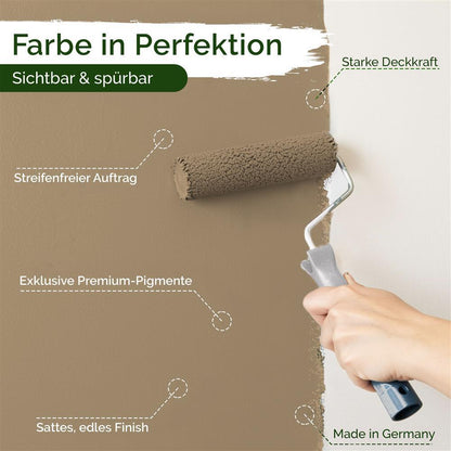 Wandfarbe Premium Braun (Dry Straw)
