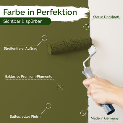 Wandfarbe Premium Grün (Olive Bark)