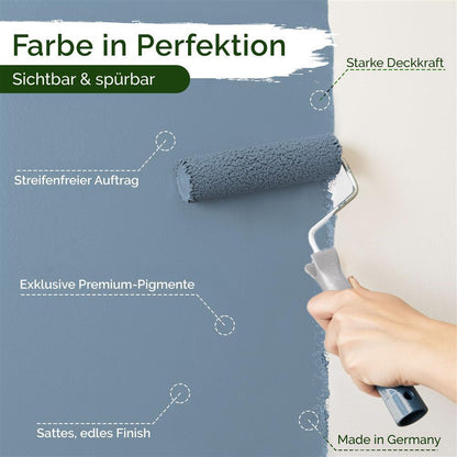Wandfarbe Premium Blau (Steel Blue)