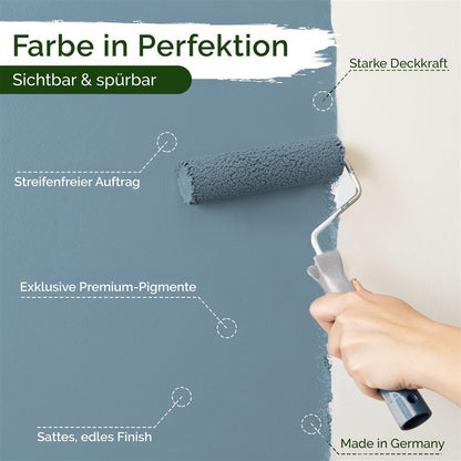 Wandfarbe Premium Blau (Dusty Blue)