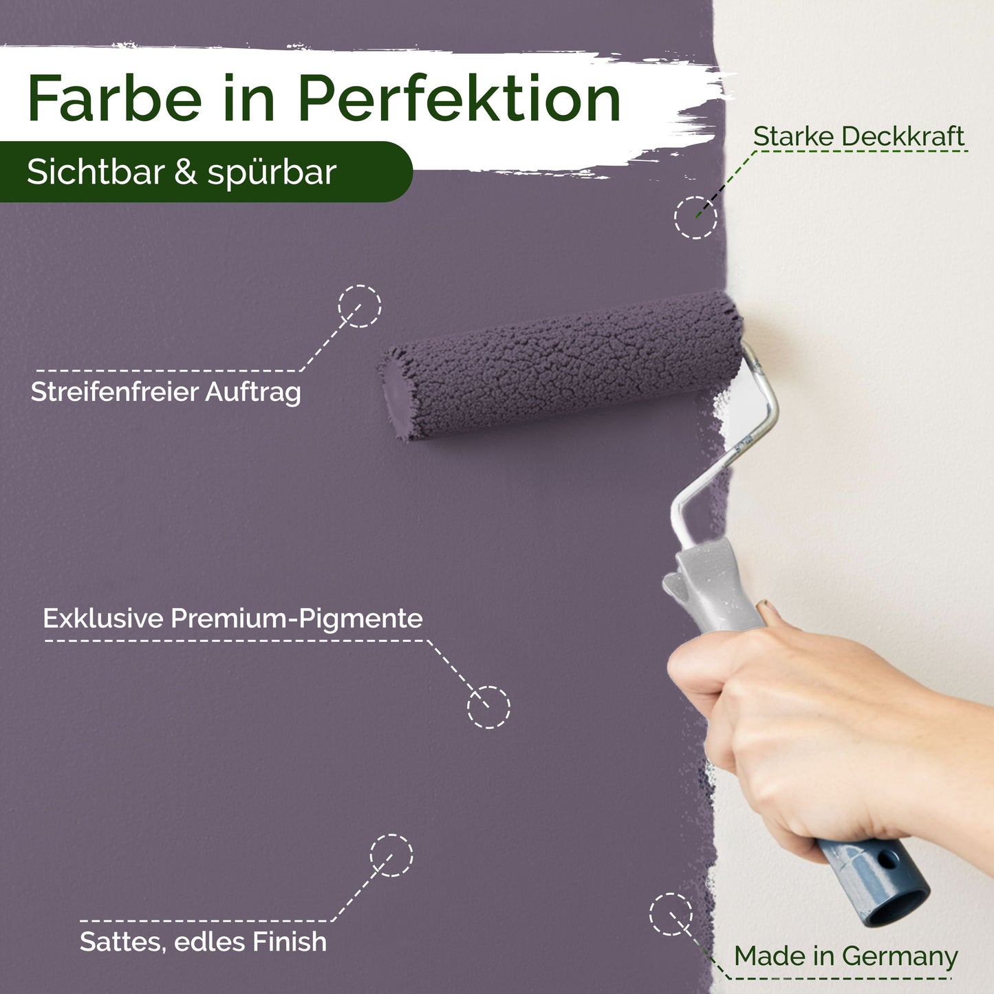 Wandfarbe Premium Violett (Muted Violet)