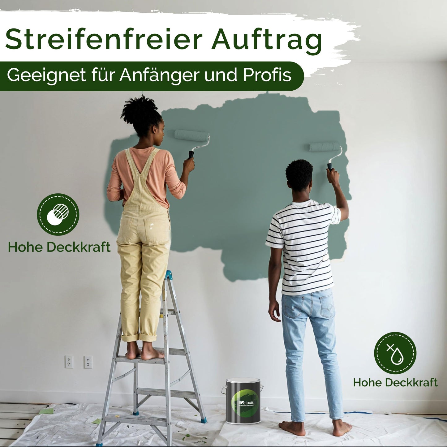 Wandfarbe Premium Blau (Sage Grey)