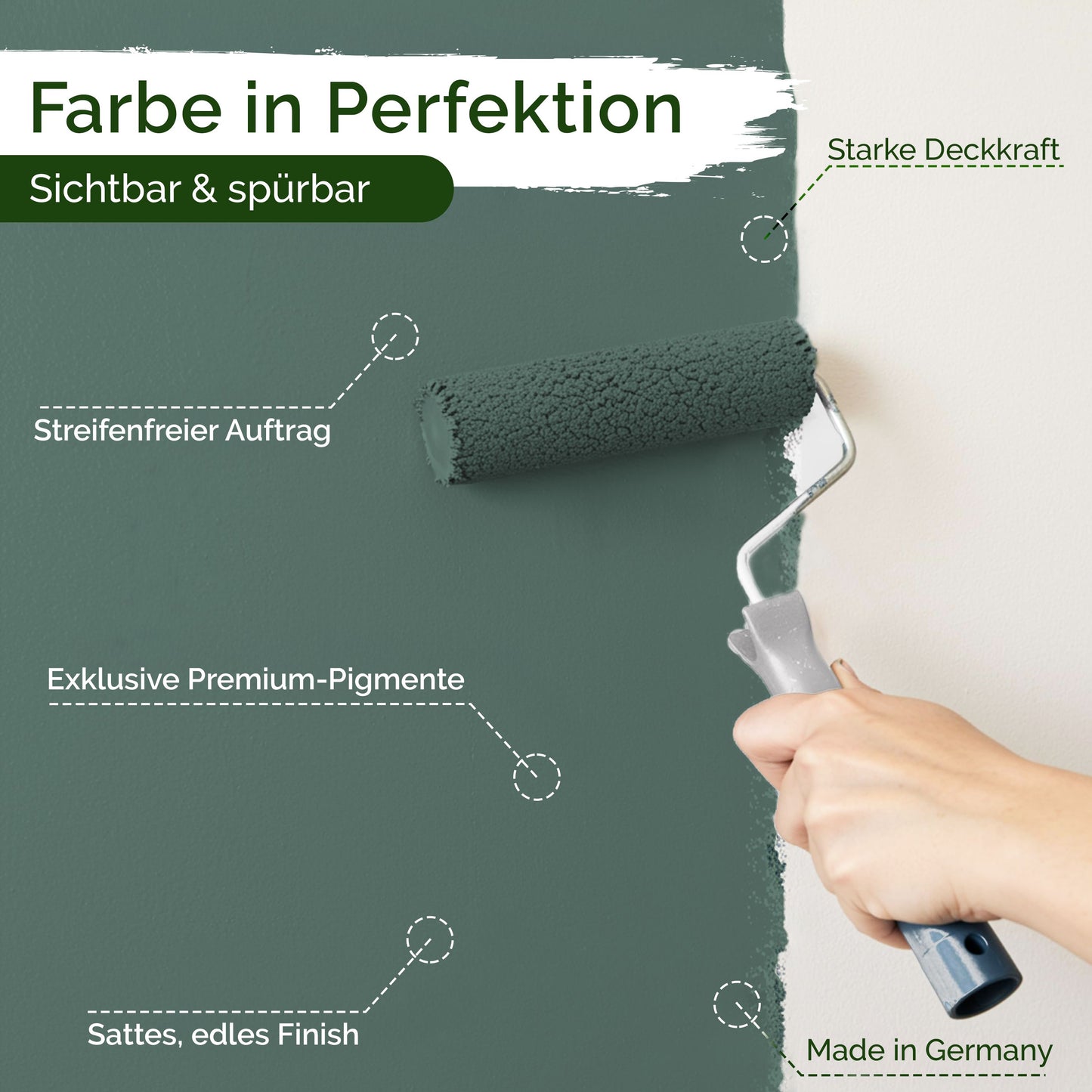 Wandfarbe Premium Grün (Deep Sage)