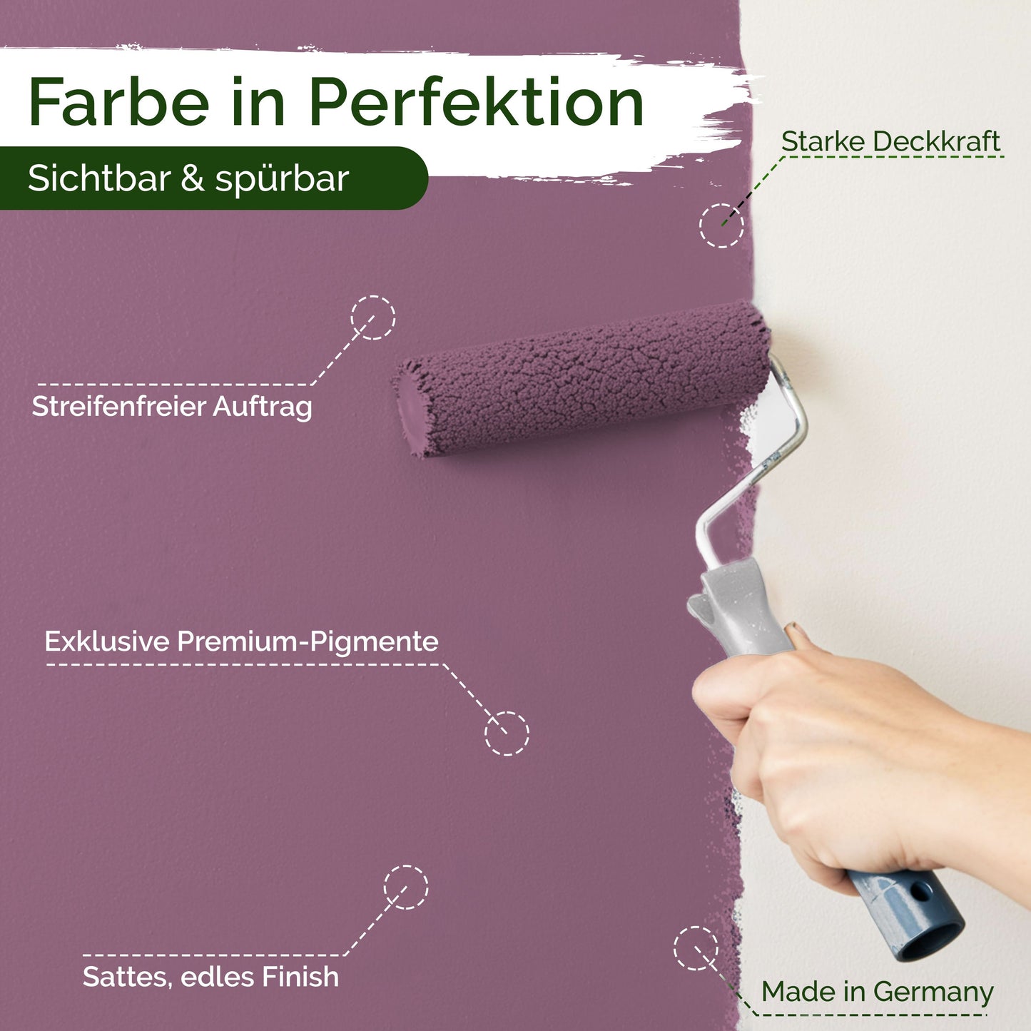 Wandfarbe Premium Violett (Dusty Orchid)