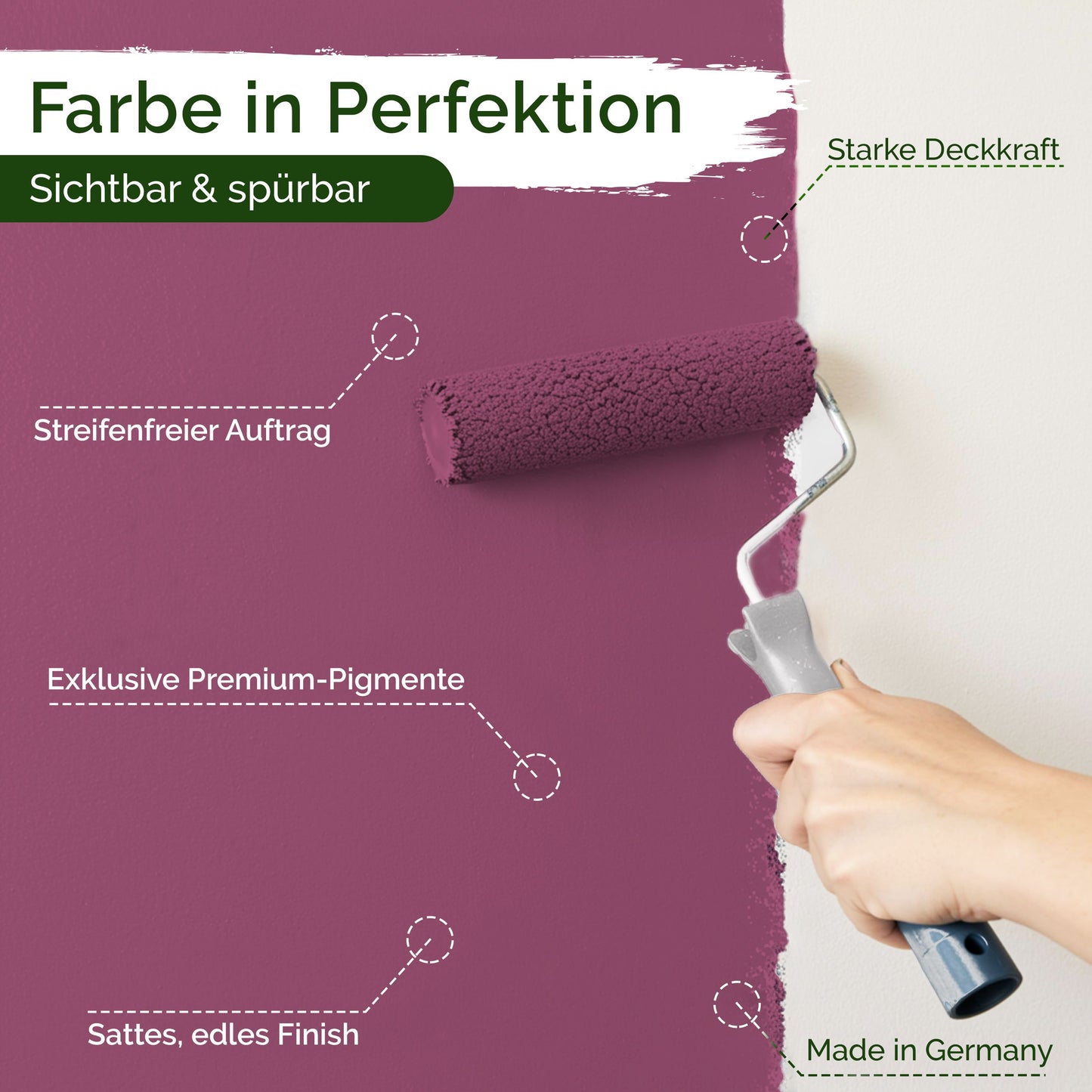 Wandfarbe Premium Violett (Muted Berry)