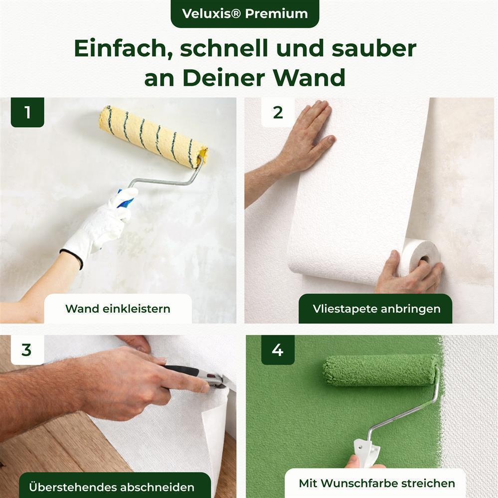 Vliestapete Premium - Gitter-Textiloptik