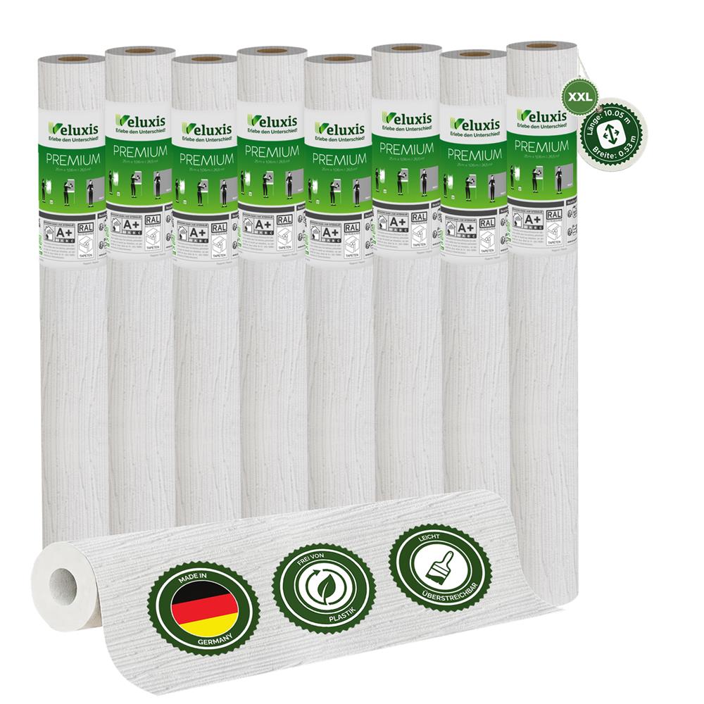 Vliestapete Premium - Streifenoptik mit Textilstruktur