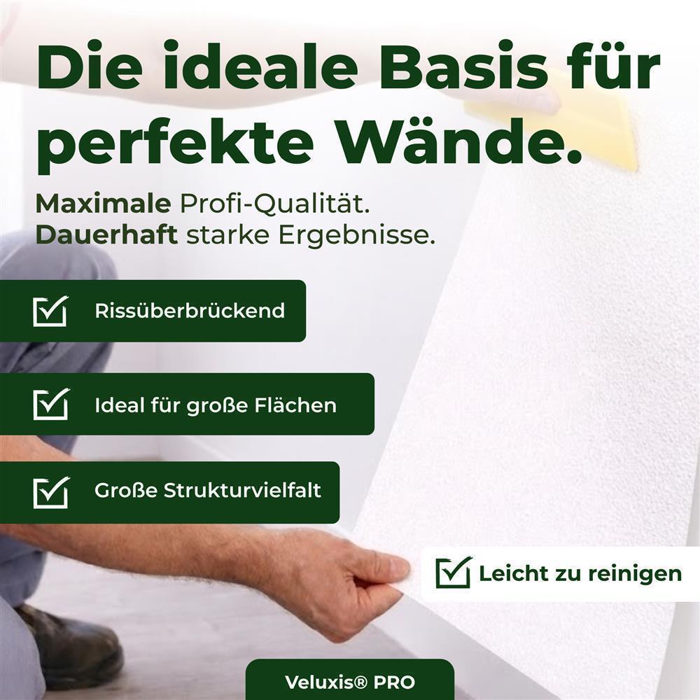 Vliestapete Weiß mit Feiner Putzkörnung