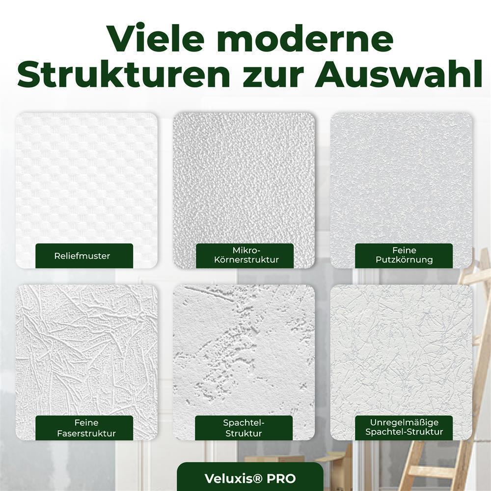 Vliestapete Weiß mit Feiner Putzkörnung