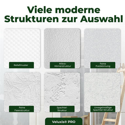 Vliestapete Weiß mit Feiner Putzkörnung