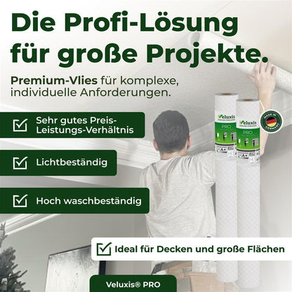 Vliestapete Weiß mit Unregelmäßiger Spachtel-Struktur