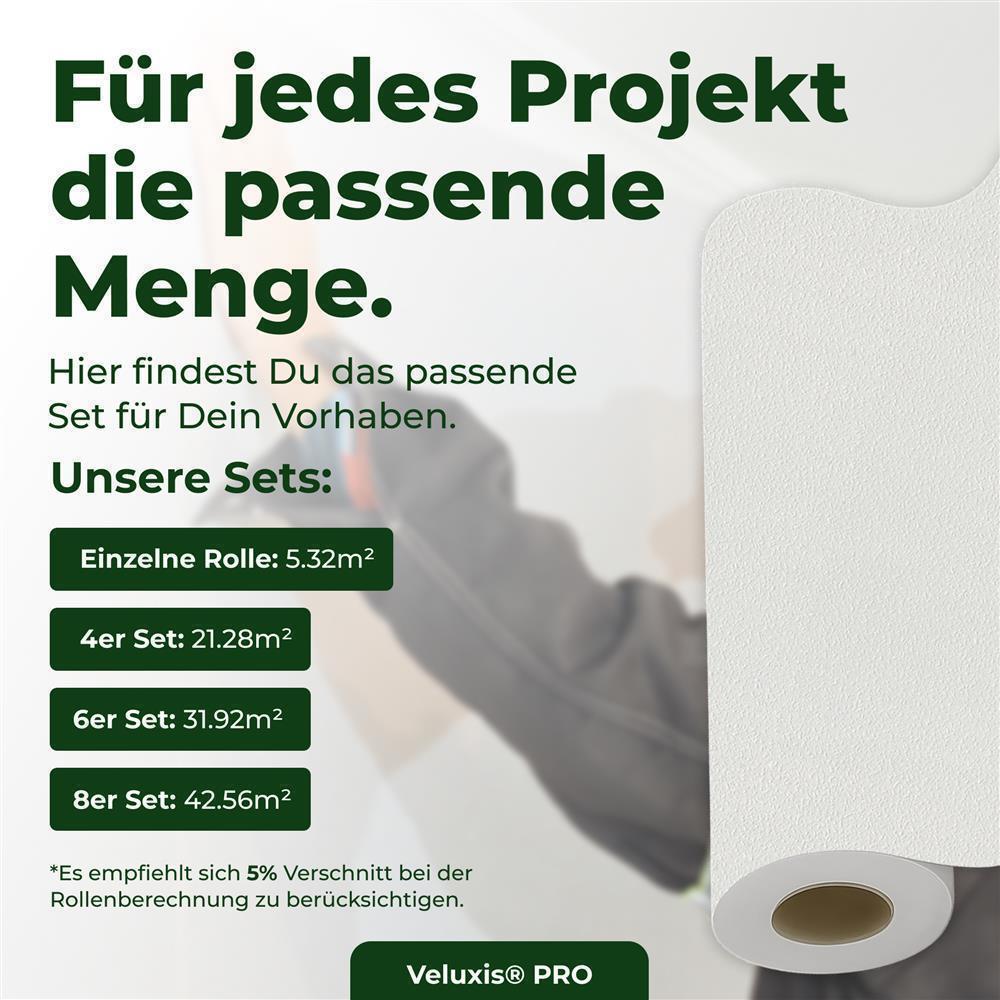 Vliestapete Weiß mit Unregelmäßiger Spachtel-Struktur