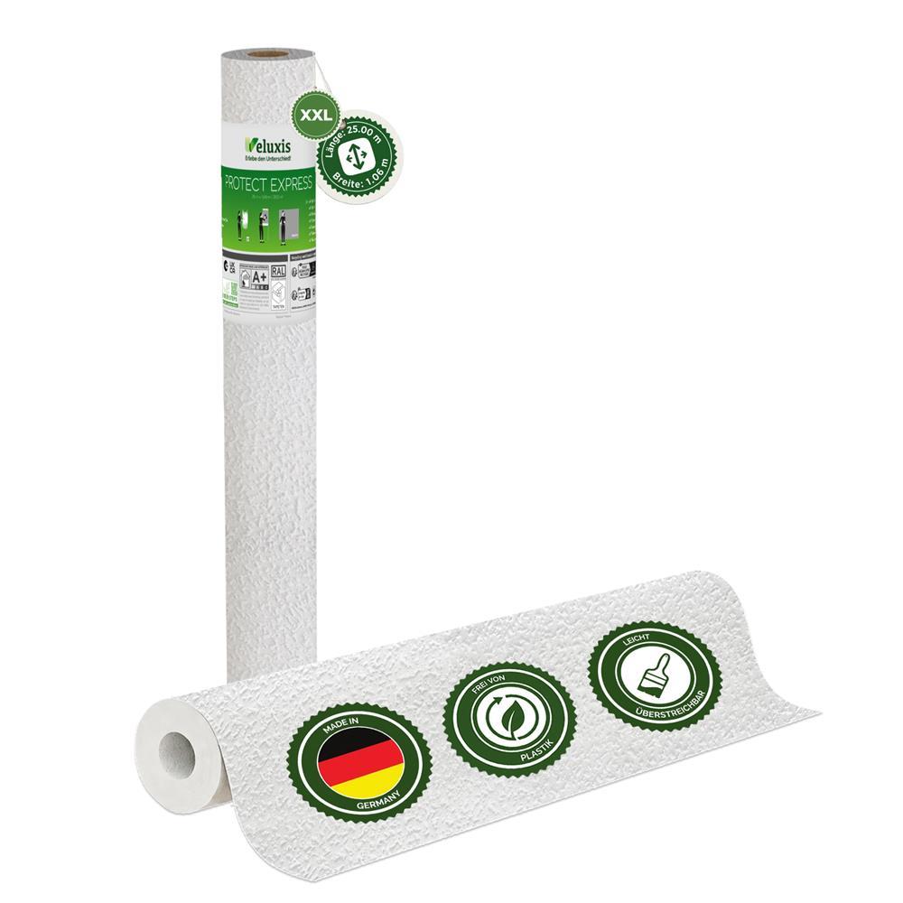 Vliestapete Weiß mit Körnerstruktur