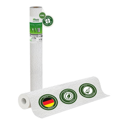 Vliestapete Weiß mit Körnerstruktur