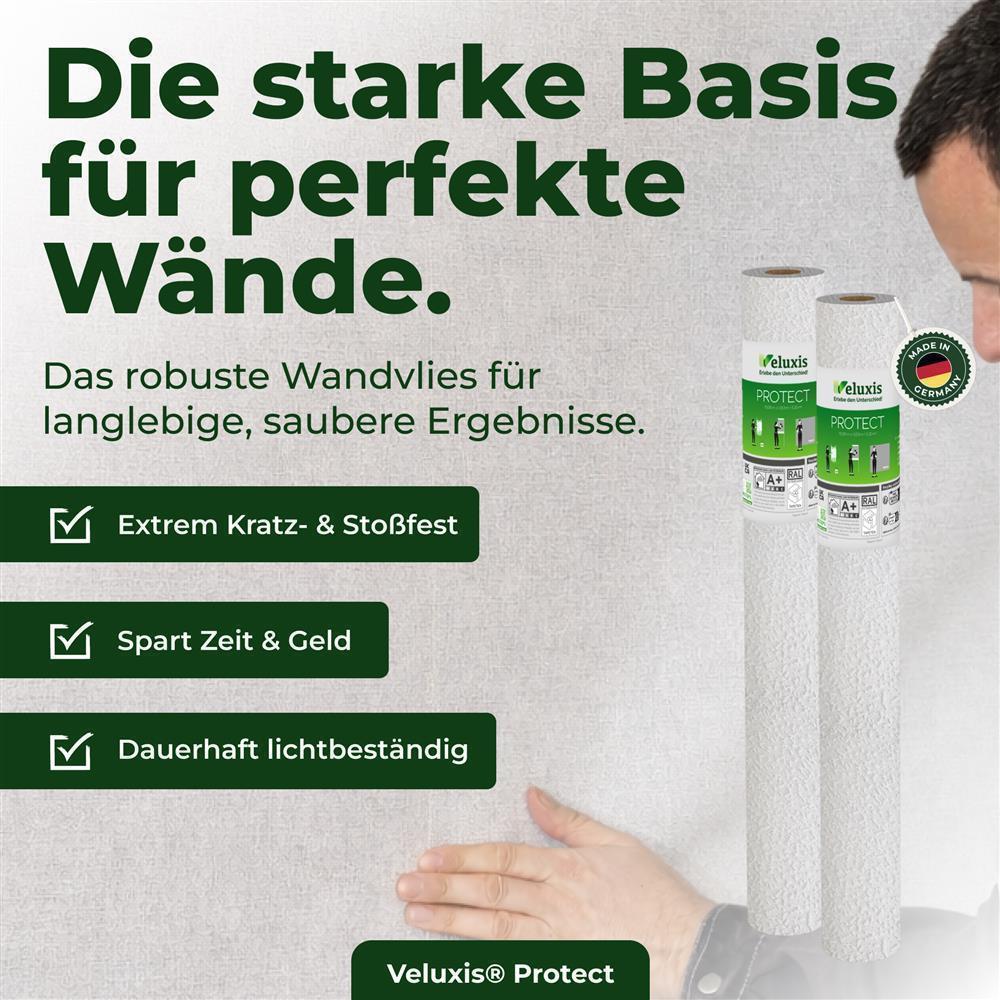 Vliestapete Weiß mit Putzoptik und Textilstruktur
