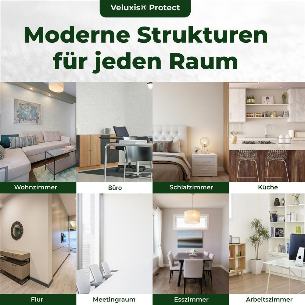 Vliestapete Weiß mit Putzoptik und Textilstruktur