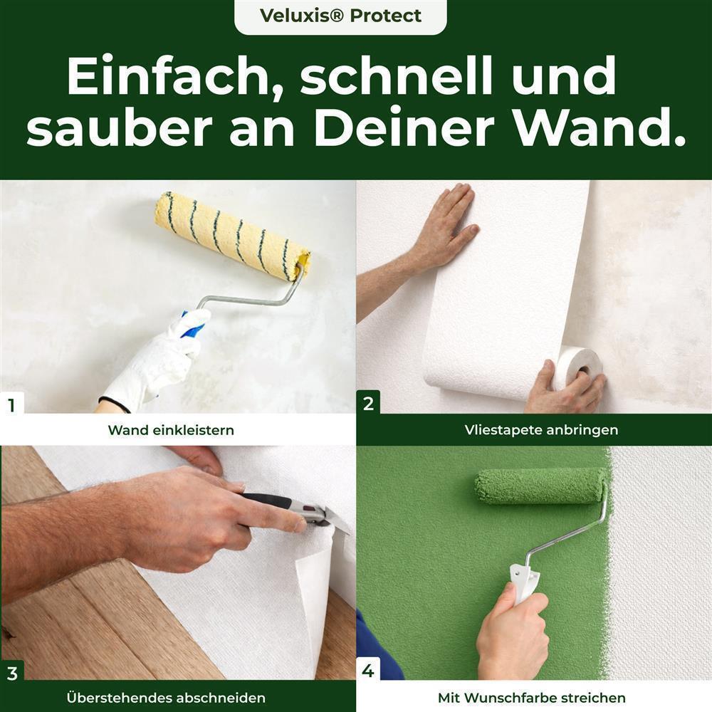 Vliestapete Weiß mit Putzoptik und Textilstruktur