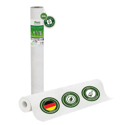 Vliestapete Weiß mit Putzoptik und Textilstruktur