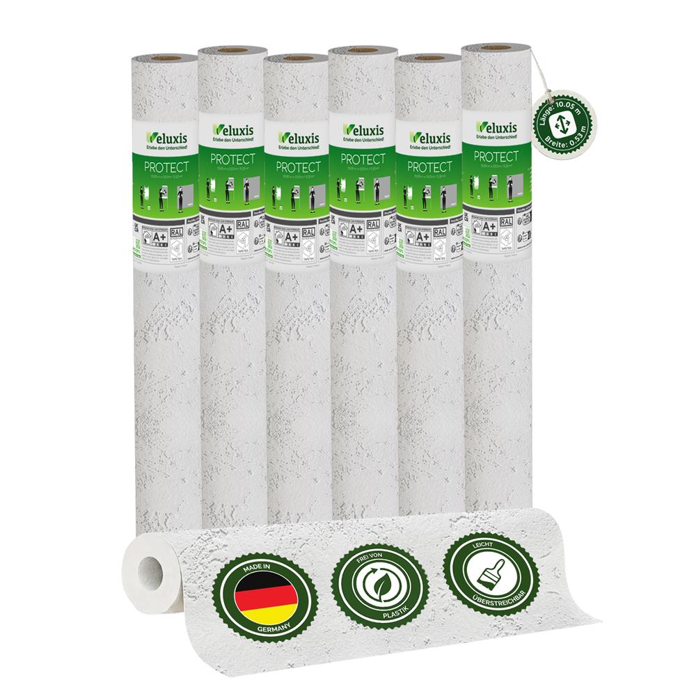 Vliestapete Weiß mit Relief Putzstruktur
