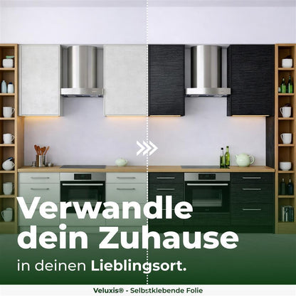 Möbelfolie selbstklebend Struktur Schwarz