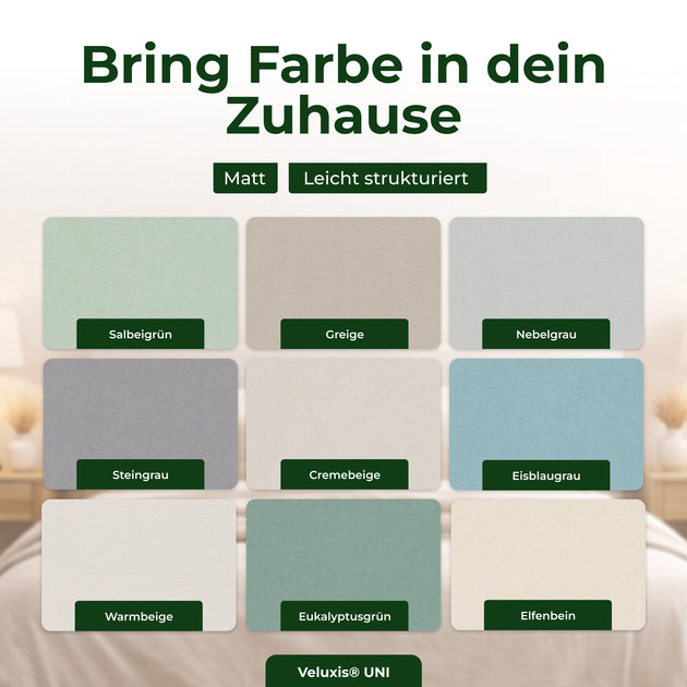 UNI Tapete Nebelgrau – Made in Germany Veluxis®