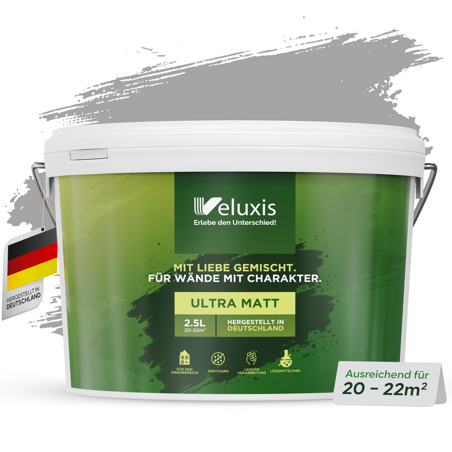 Wandfarbe Attractive Anchovies – Universal Grau von Veluxis®