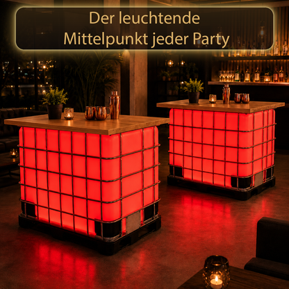 Beleuchteter Partytisch