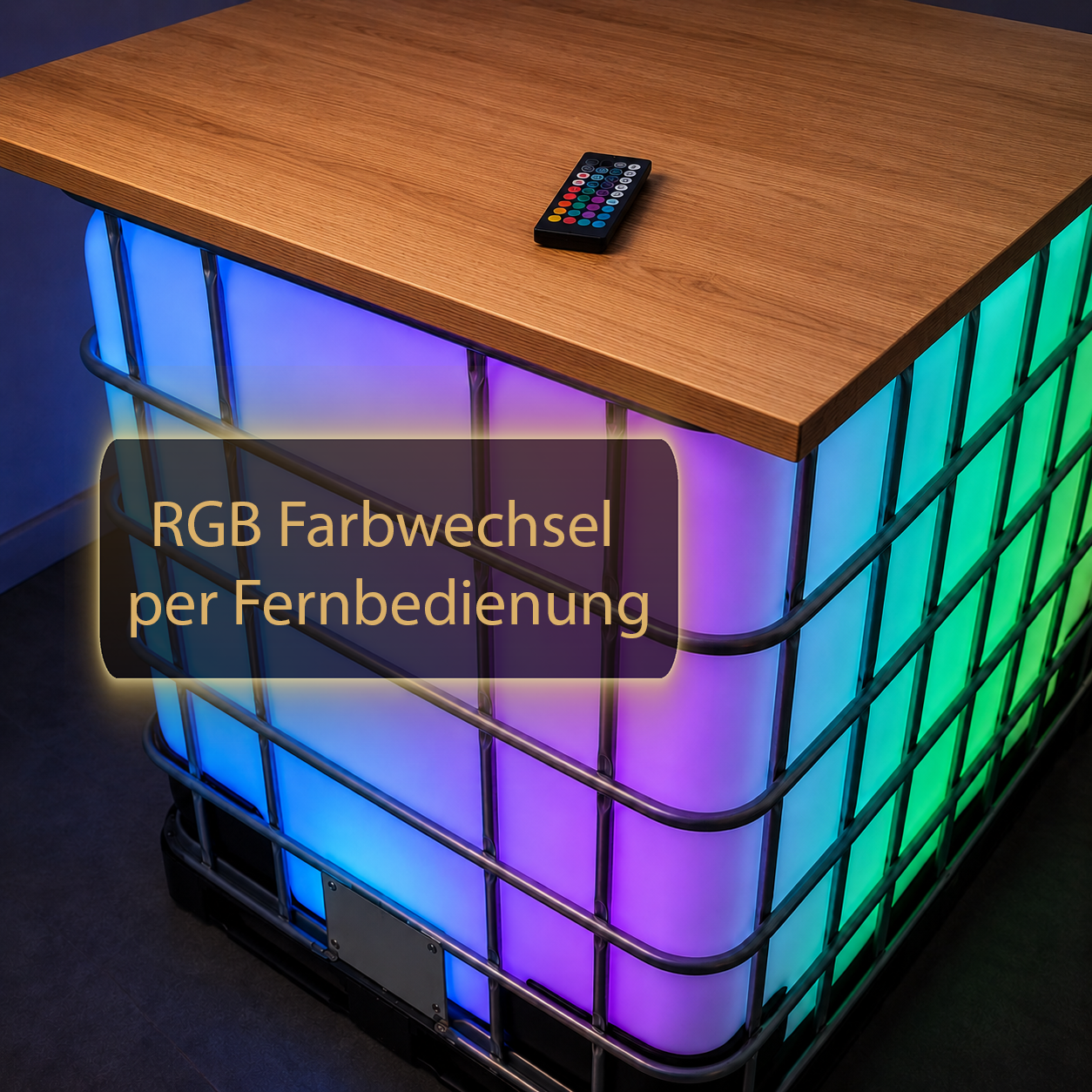 Beleuchteter Partytisch