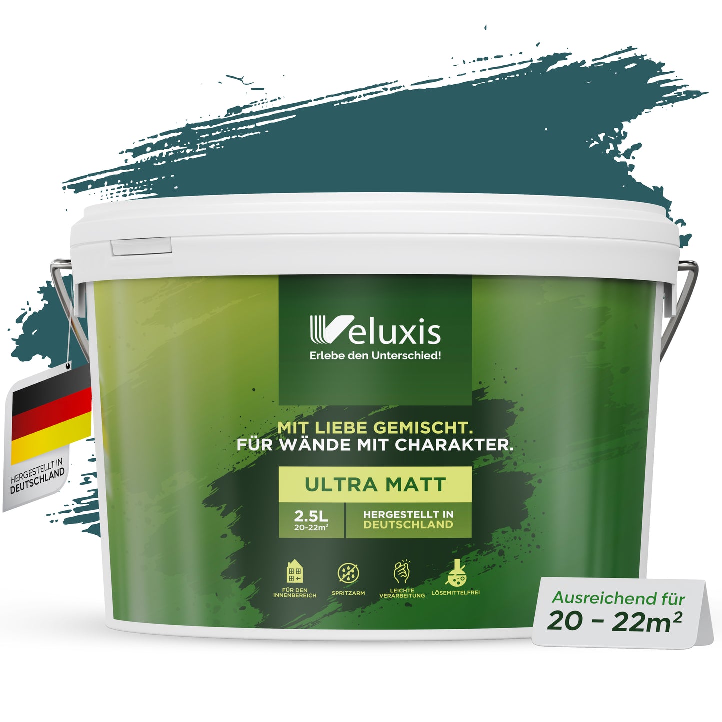 Wandfarbe Specific Spirulina – Universal Blau von Veluxis®