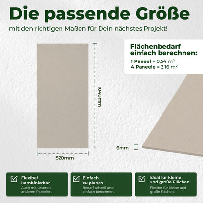 Veluxis Akustikpaneel Filz 52x104 cm rPET Wandpaneel Sandbeige