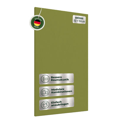Veluxis Akustikpaneel Filz 52x104 cm rPET Wandpaneel Limettengrün