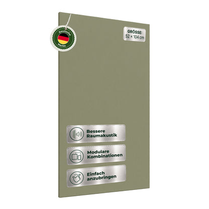 Veluxis Akustikpaneel Filz 52x104 cm rPET Wandpaneel Salbeigrün