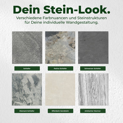 Veluxis Steinpaneel 52x52 cm echte Steinschicht Elfenbein-Sandstein