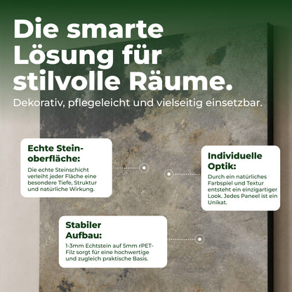 Veluxis Steinpaneel 52x104 cm echte Steinschicht Patina Schiefer